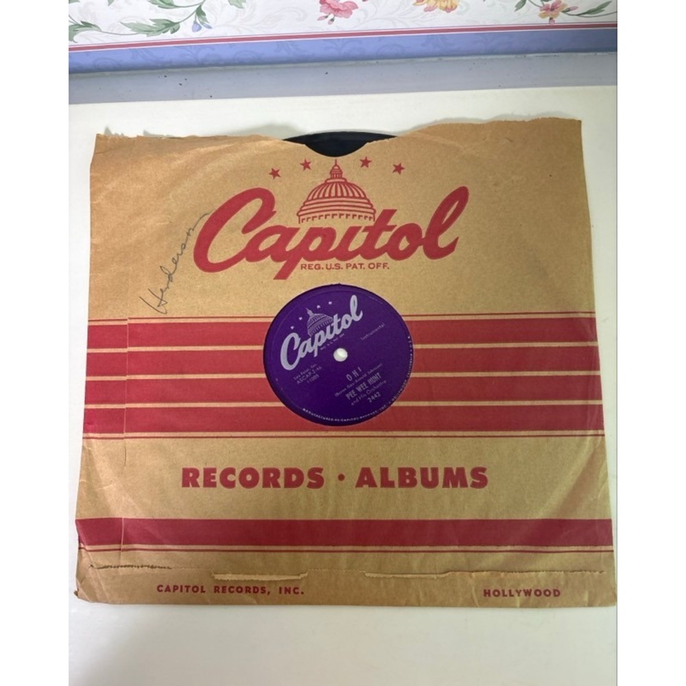 Pee Wee Hunt and His Orchestra San Oh! Capitol Records 2442 78 RPM 10 Inch Vinyl